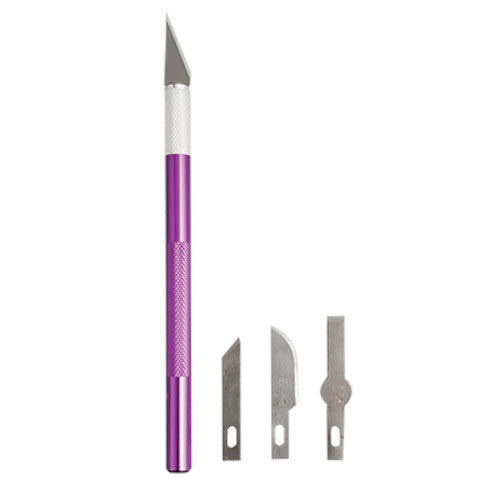 Juego Cuchillas para Decorar Mango Metal 4 pz