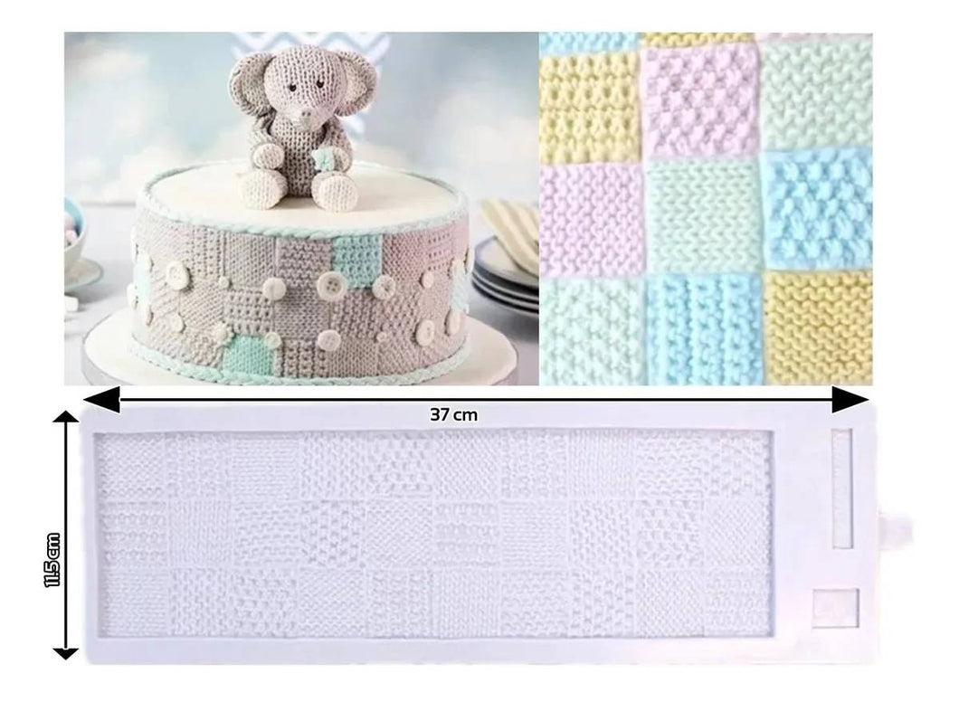 Molde Silicon Textura Patchwork Grande