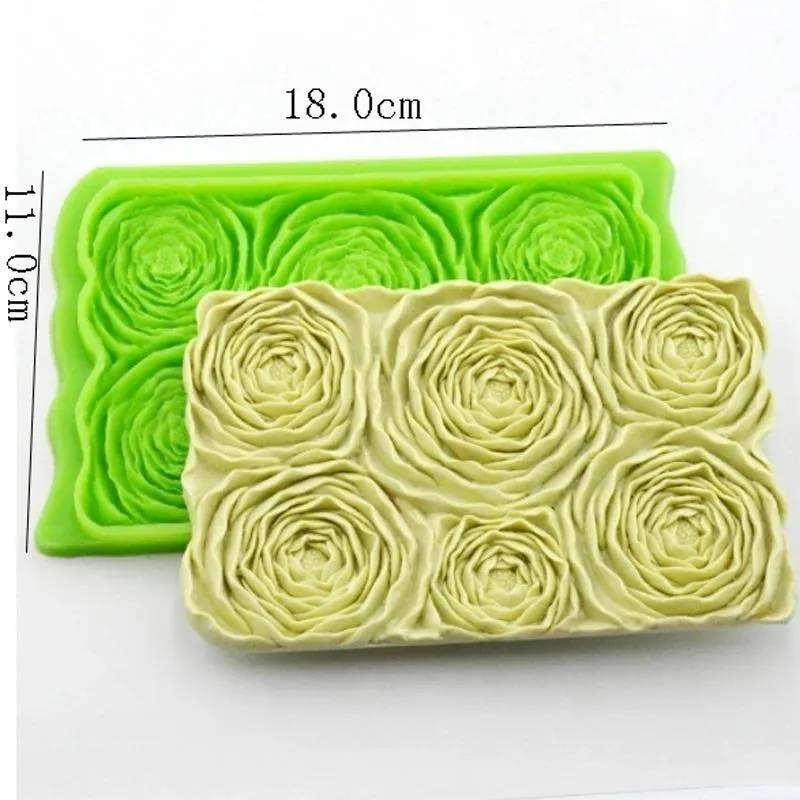 Molde Silicon Textura Rosetones