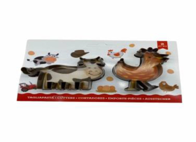 Cortador Galleta Plastico Vaca y Gallina