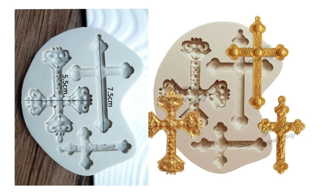 Molde Silicon Cruces x 3