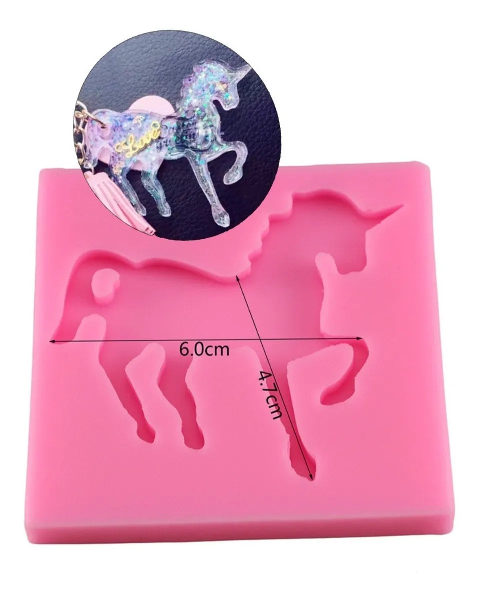 Molde Silicon Unicornio Plano