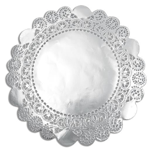 Blonda Papel Redonda Plata 15cm 100 pz