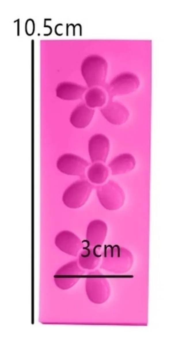 Molde de Silicon Tira de Flores-6