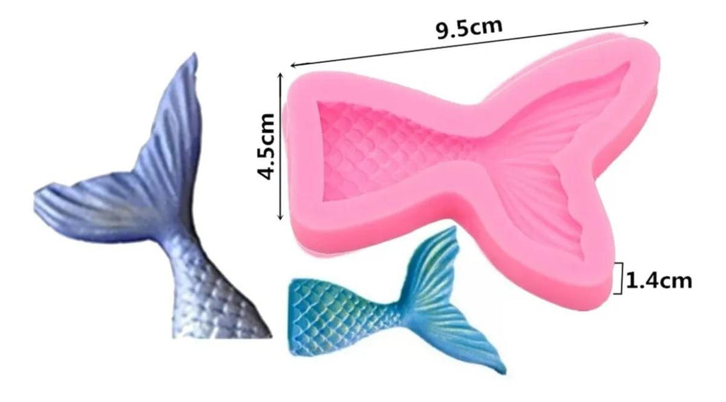 Molde de Silicon Cola de Sirena 7