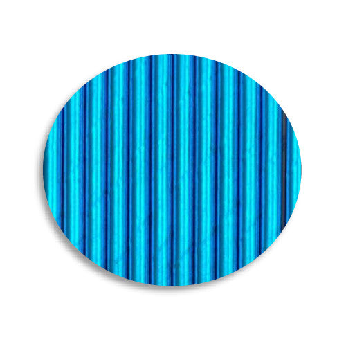 Popote Papel Decorado Azul Metalico 12pz