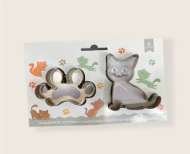 Cortador Galleta Plastico Huella Perro y Gato