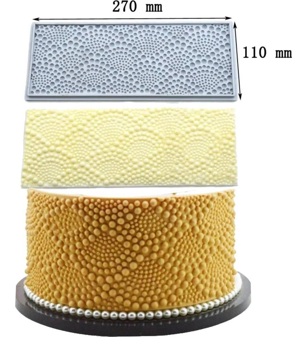 Molde Silicon Textura Perlas Largas