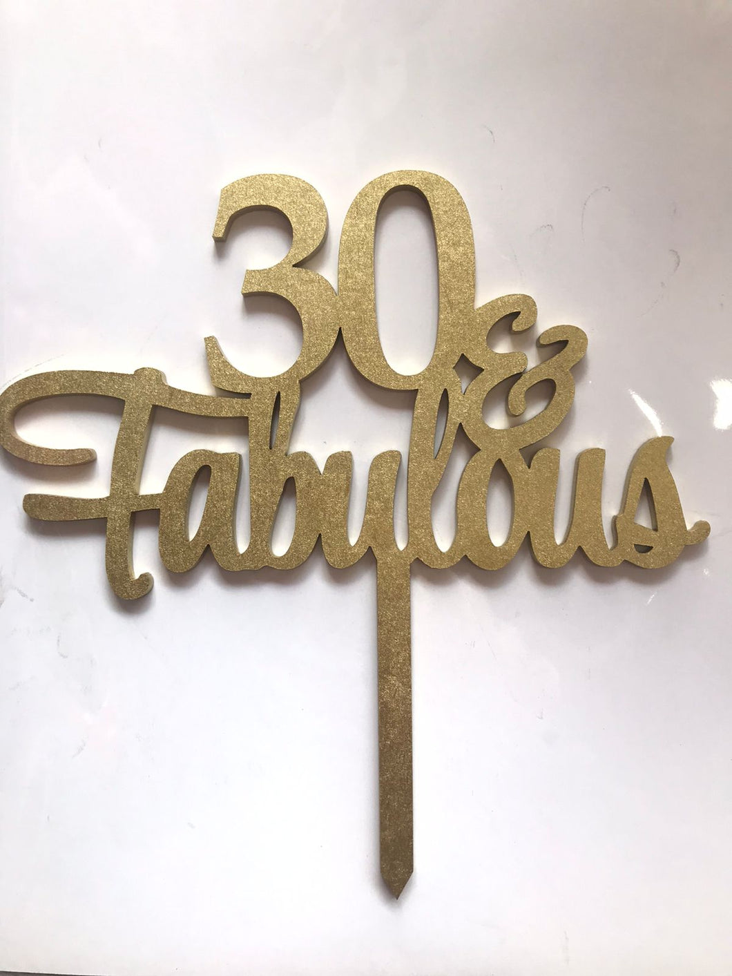 Cake Topper Dorado 30 Fabulous