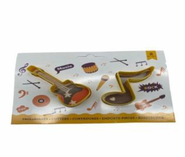 Cortador Galleta Plastico Guitarra y Nota Musical