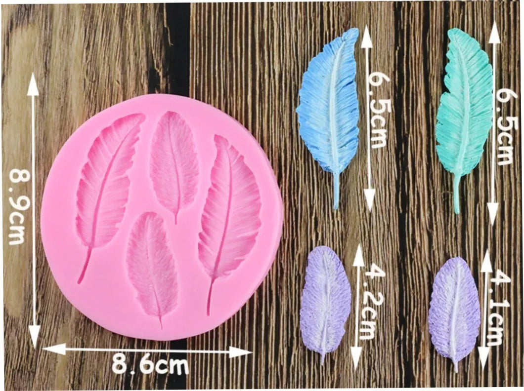 Molde Silicon Plumas x 4
