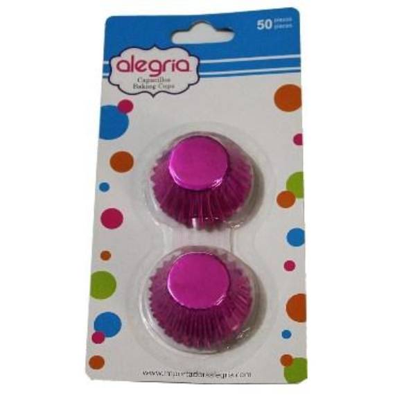 Capacillo Chico Metalico Rosa 50 pz