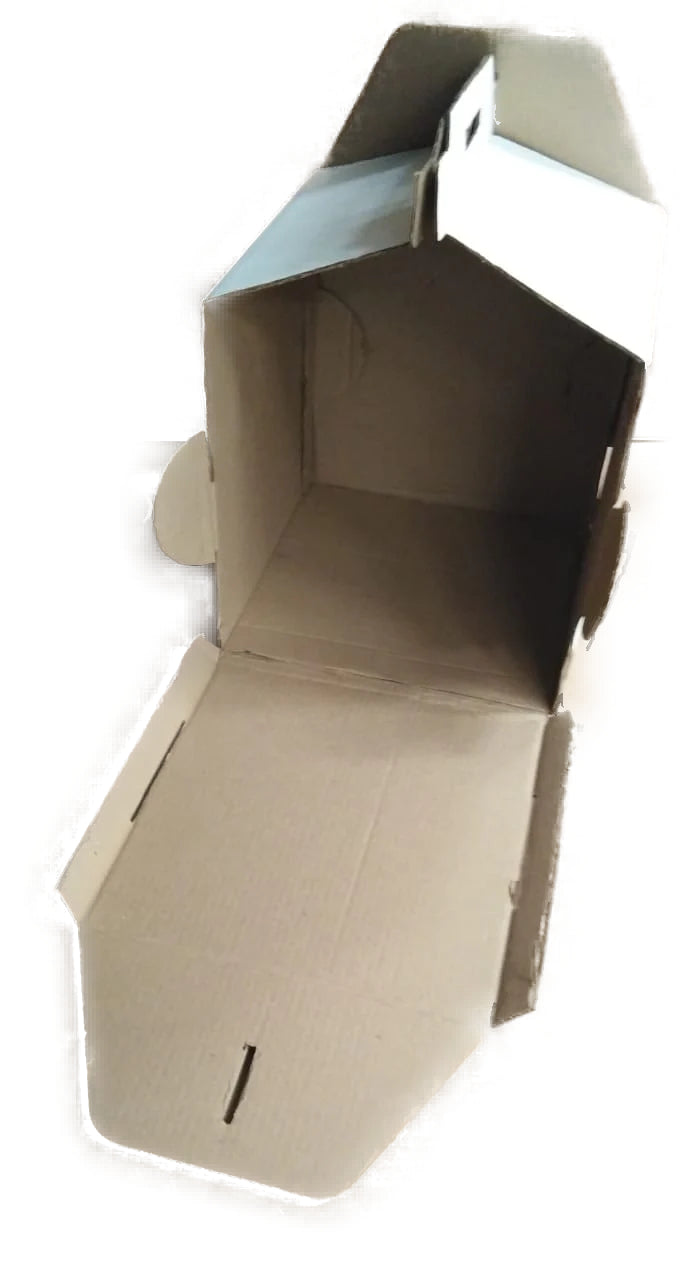 Caja Blanca  Mediana con Ventana de Acetato 30X30X20