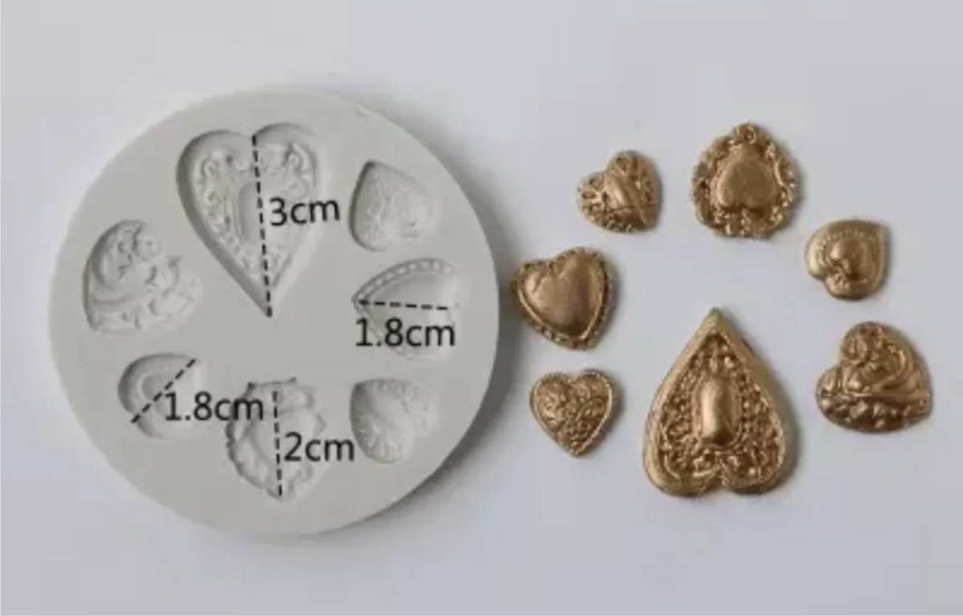 Molde de Silicon Gemas Corazon