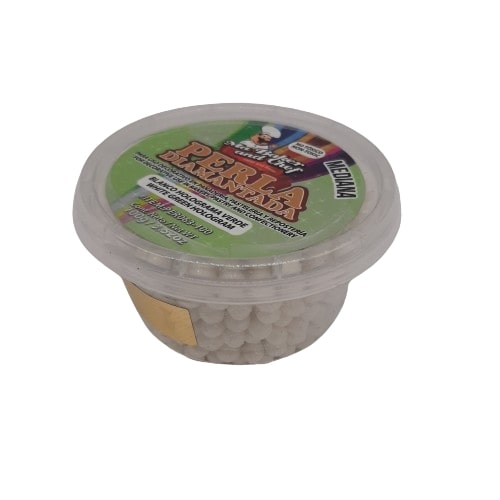 Perla Diamantada Blanco Holograma Verde Mediana 100gr