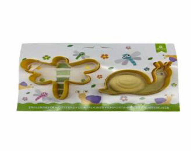 Cortador Galleta Plastico Libelula y Caracol