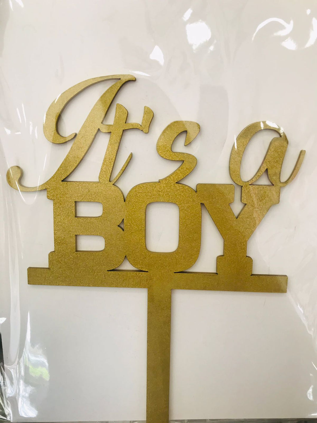 Cake Topper Dorado Its A Boy