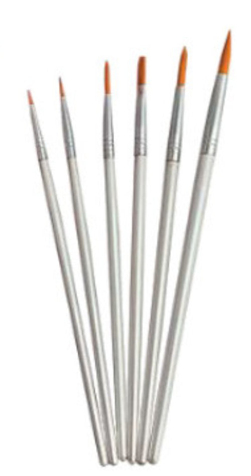 Juego Pincel Mando Madera Blanco 18cm 5 pz