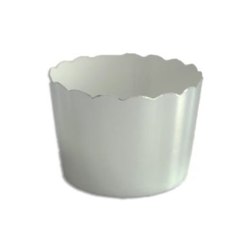 Vasito para Hornear Plata 6x5.5cm 50 pz