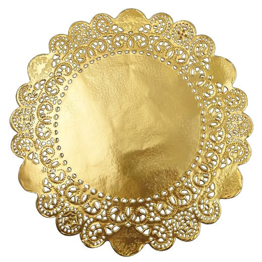 Blonda Papel Redonda Dorada 15cm 100 pz