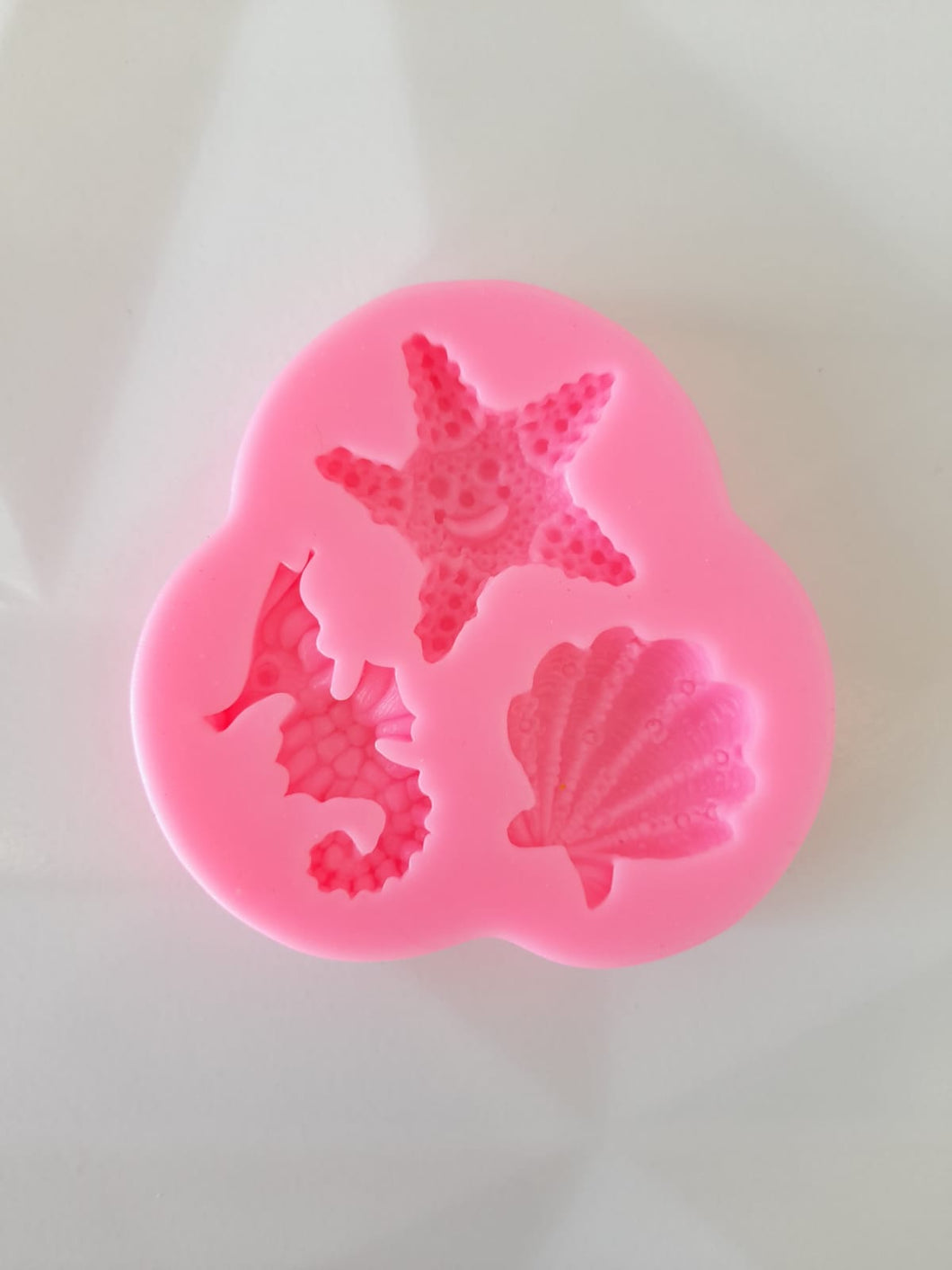 Molde Silicon Fondant Caballito De Mar Estrella Concha 8.5 cm