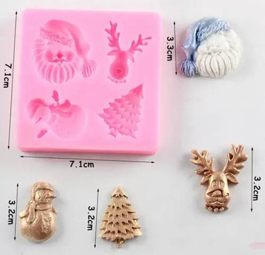 Molde Silicon Navidad X 4