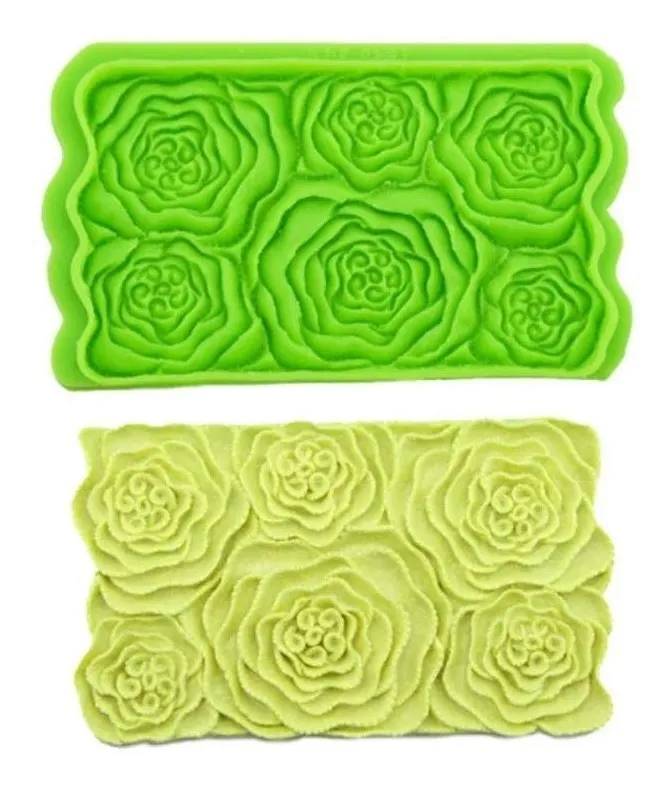 Molde Silicon Textura Florales