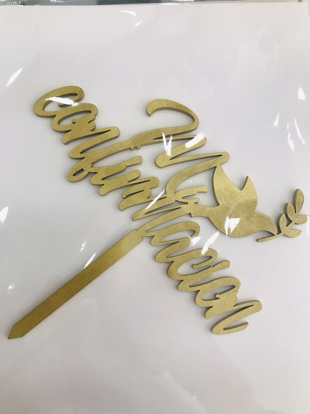 Cake Topper Dorado Mi Confirmacion