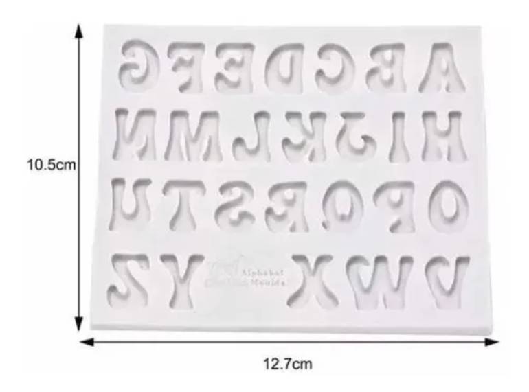 Molde Silicon Round Mayusculas