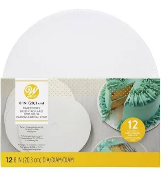 Base Pastel Carton 8 Pulgadas