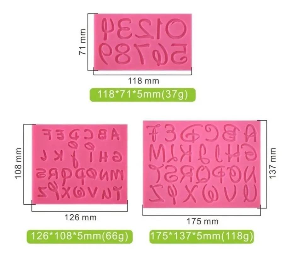 Molde Silicon Abecedario Disney