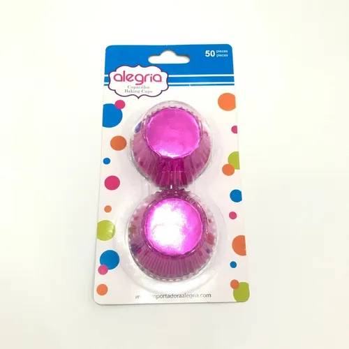 Capacillo Mediano Metalico Rosa 50 pz