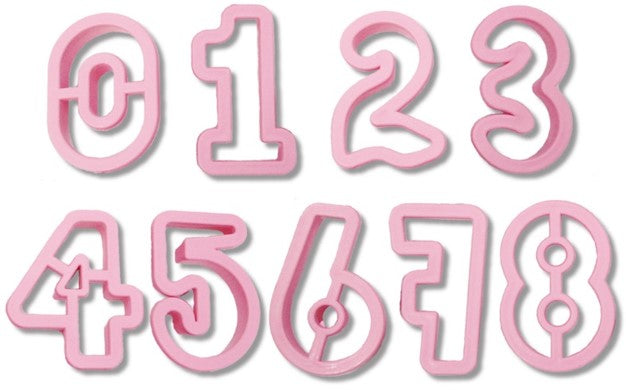 Cortadores Numeros Morado Disney 4.5cm Plastico