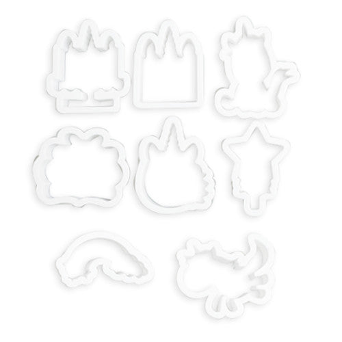 Juego Cortador Plastico Unicornios Estrella 8 pz