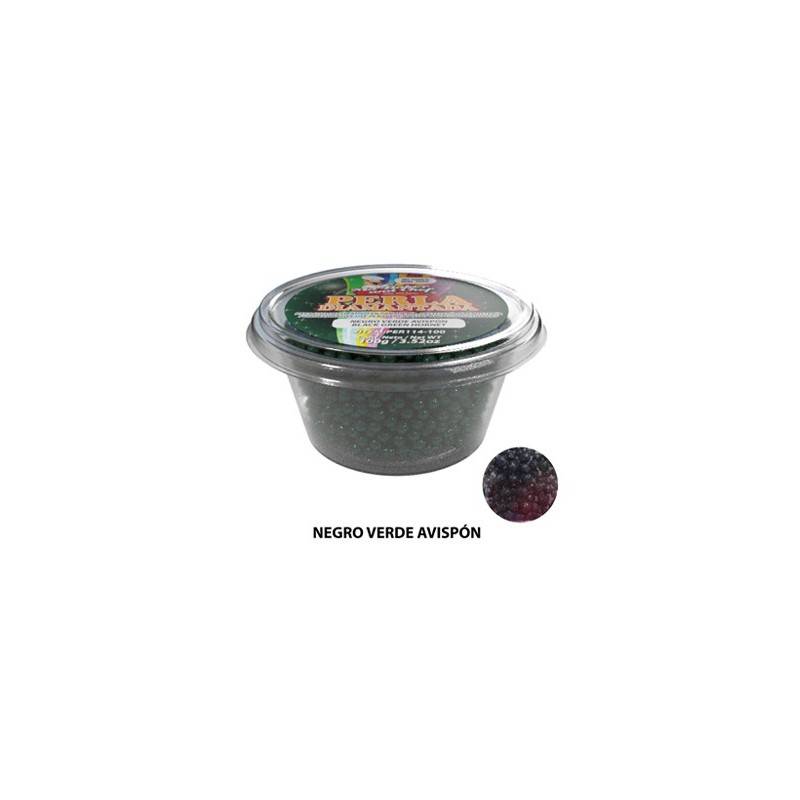 Perla Diamantada Negro Avispon Verde Mediana 100gr