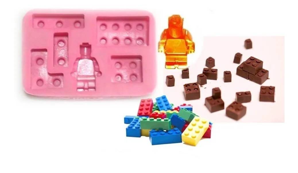 Molde de Silicon Cubos y Robots de Lego