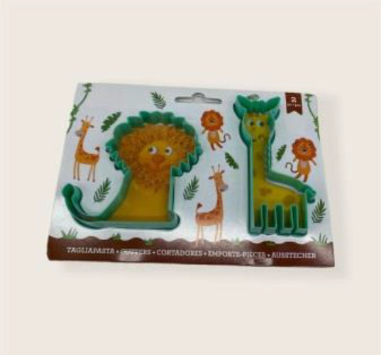 Cortador Galleta Plastico Leon y Girafa