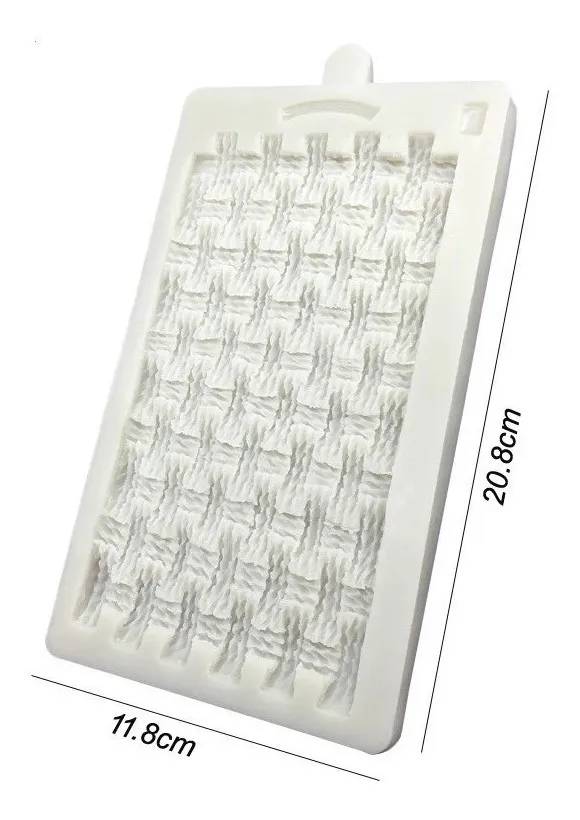 Molde Silicon Textura Tejido Cruzado
