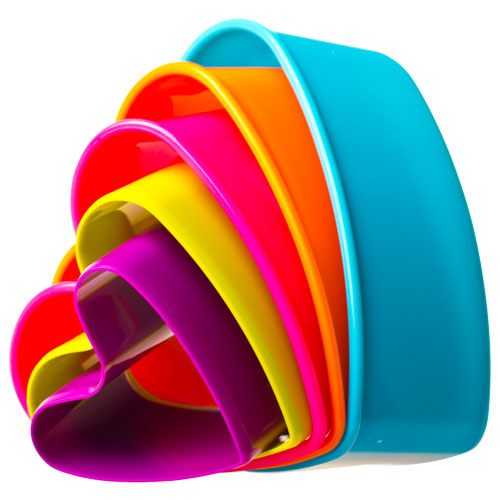 Set de Cortadores de Galleta Corazon 5 pz